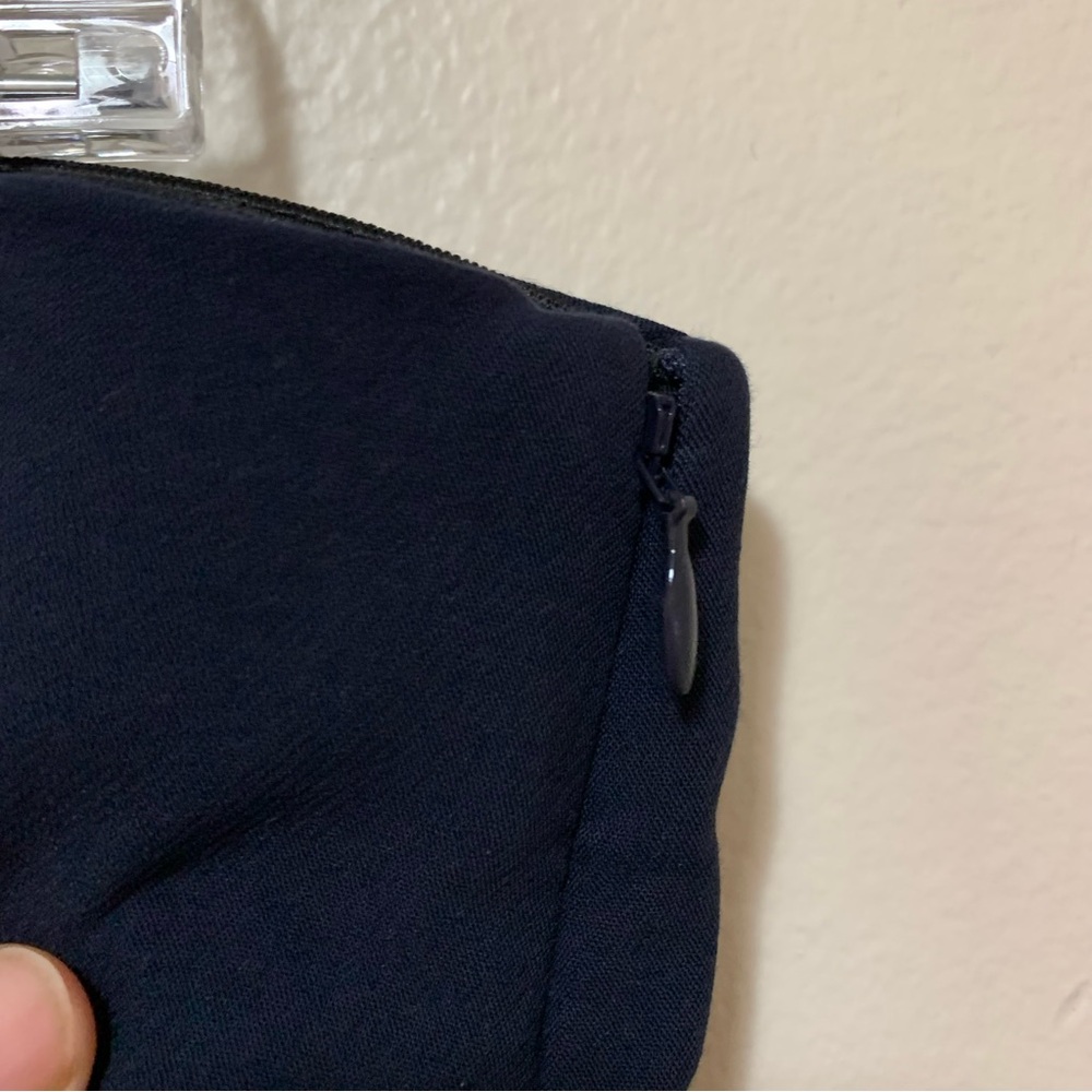 Talbots Navy Blue Portland Trousers at waist flare leg full length size 18 - Picture 5 of 8